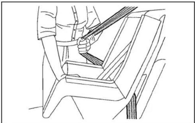 Buick Lucerne (2009) - Securing a Child Restraint in a Rear Seat Position - 2