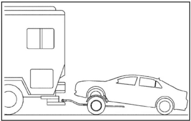 Buick Lucerne (2009) - Dolly Towing - 1