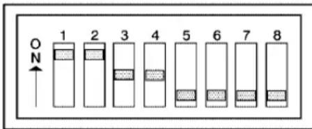 Buick Lucerne (2009) - Example of Eight Dip Switches with Two Positions - 1