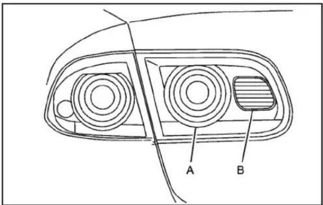 Buick Lucerne (2009) - Taillamps and Back-Up Lamps - 1