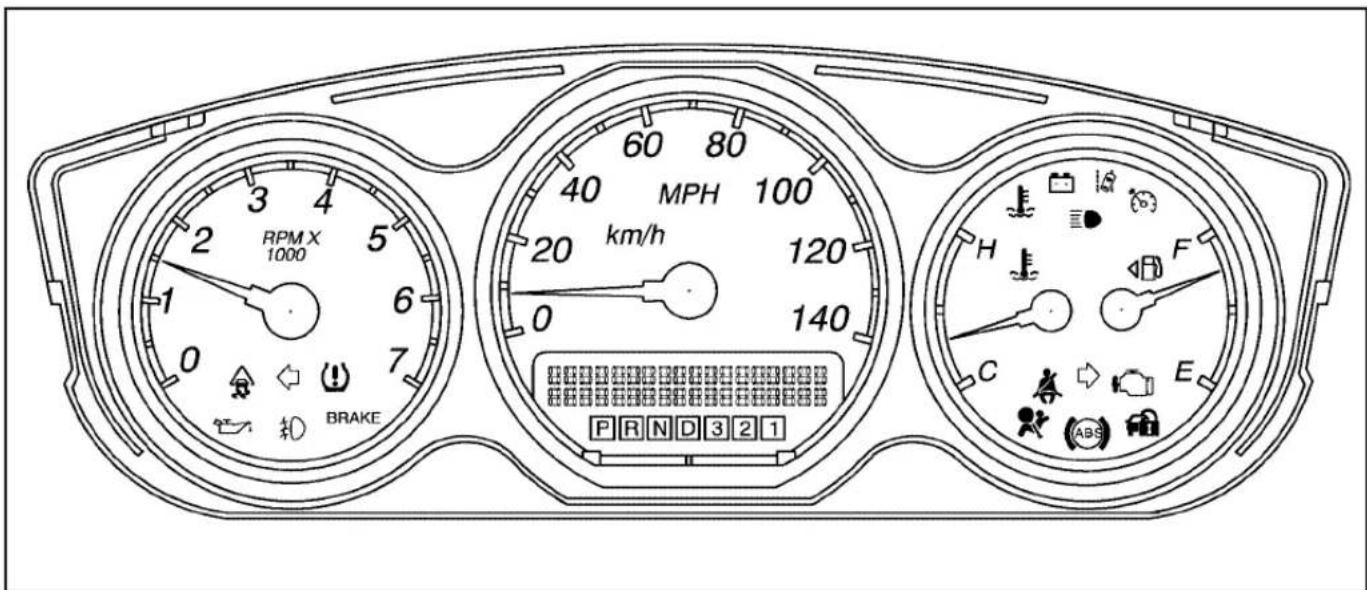 Buick Lucerne (2009) - Instrument Panel Cluster - 1