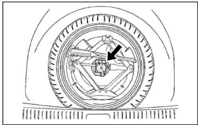 Buick Lucerne (2009) - Removing the Spare Tire and Tools - 2