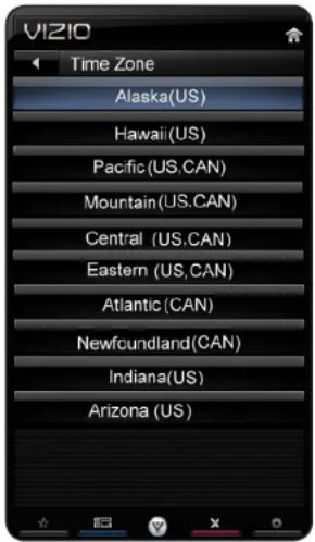 VI210 Time Zone Alaska(US) Hawaii(US) Pacific(US.CAN) Mountain(US.CAN) Central (US.CAN) Eastern (US.CAN) Atlantic (CAN) Newfoundland(CAN) Indiana(US) Arizona (US)