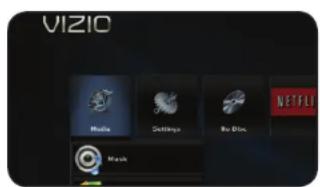 VIZIO Media Settings Bio Bits NETFLI Music