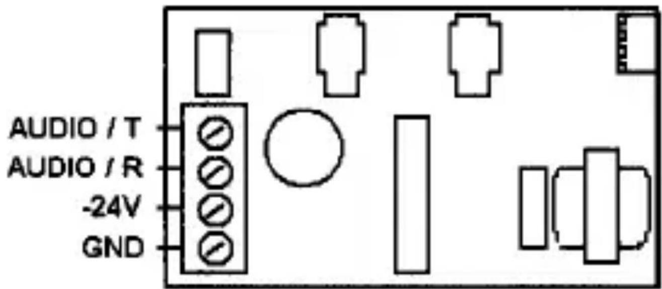 AUDIO / T AUDIO / R -24V GND