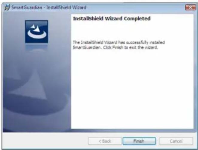 SmartGuardian - InstallShield Wizard InstallShield Wizard Completed The InstallShield Wizard has successfully installed SmartGuardian. Click Finish to exit the wizard.