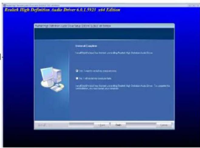 Realtek High Definition Audio Driver 6.0.1.5923 x64 Edition Realtek High Definition Audio Driver Setup (2013/6/13/2013) - 45V Edition Created all Complete Total High Definition Audio System, creating Realtek High Definition Audio Drive ✓ Yes: I want to install your computer mini. ✓ No: I will install your computer mini. Install the system to install a version of Realtek High Definition Audio Drive. To complete the system, you can start your computer.