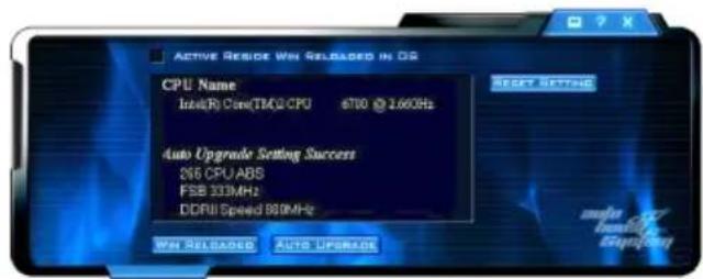 ACTIVE RESIDE WIN RELEASED IN OS CPU Name Init(R) Core(TB)2 CPU 6700 @ 1.66GHz AUTO Upgrade Setting Success 266 CPU ABS FSB 333MHz DDR4 Speed 880MHz WIN RELEASED AUTO UPGRICE