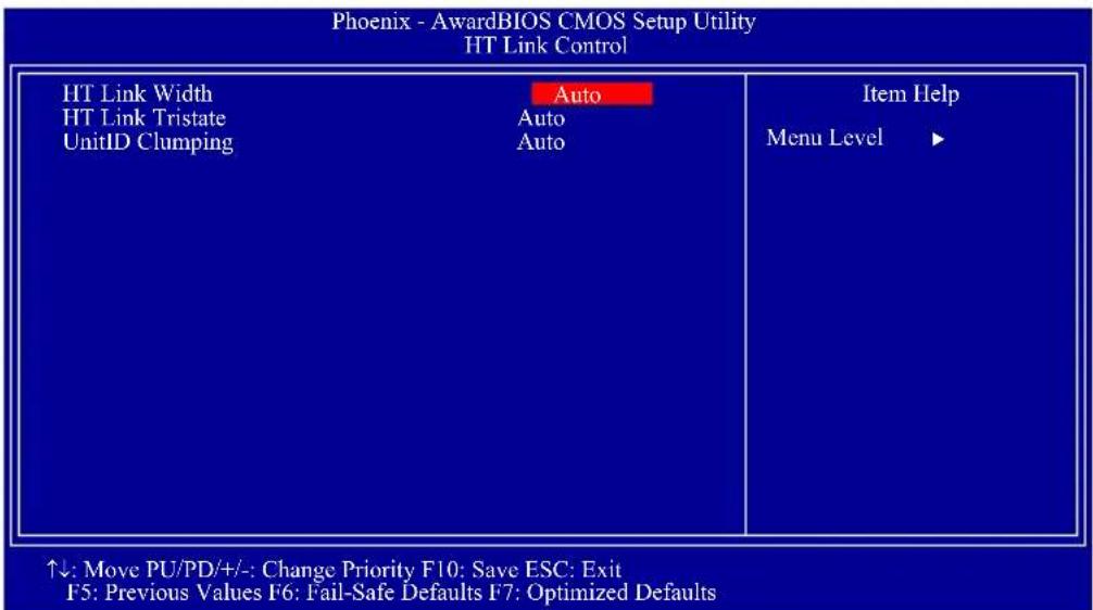 Phoenix - AwardBIOS CMOS Setup Utility HT Link Control HT Link Width Auto Item Help HT Link Tristate Auto Menu Level ▶ UnitID Clumping Auto