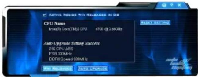 ACTIVE RESIDE WIN RELEASED IN OS CPU Name Intel® Core(TM)2 CPU #700 @ 2.6GHz Auto Upgrade Setting Success 268 CPU ABS FSB 333MHz DDR/Speed 800MHz WIN NO-REGISTER AUTO UPGAPAGE