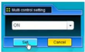 Multi control setting ON Set Cancel
