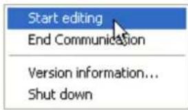 Start editing End Communication Version information... Shut down