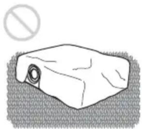 SONY VPL-TX70 - Do not block the ventilation holes - 1