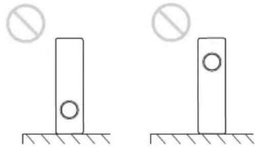 SONY VPL-TX70 - Do not stand the unit upright on one side - 1
