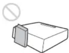SONY VPL-TX70 - Do not place a blocking object just in front of the lens - 1