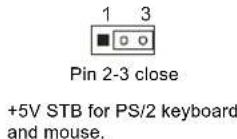 BIOSTAR TF8200 A2+ - JKBV1: Power Source Header for PS/2 Keyboard and Mouse - 3