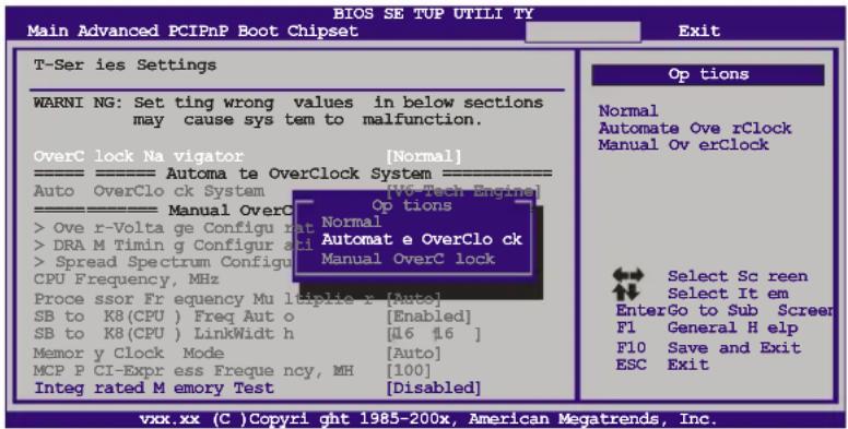 BIOSTAR TF8200 A2+ - Automatic Overclock System (A.O.S.) - 1