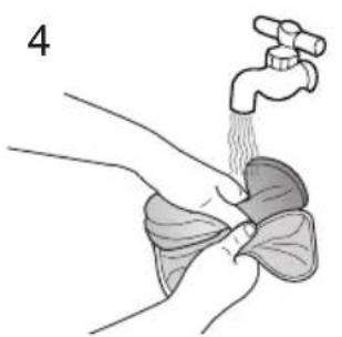 Illustration of a hand holding a faucet with liquid dripping from it, no text or symbols present