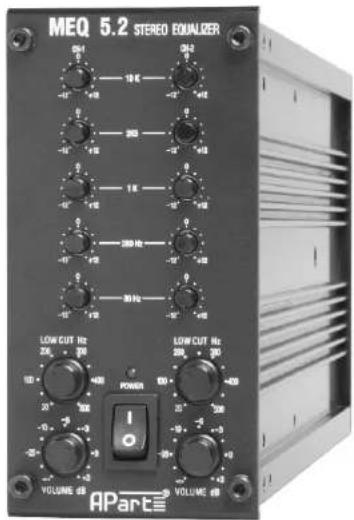 MEQ 5.2 STEREO EQUALIZER LOW CUT Hz 206 100 30 -10 -20 -30 VOLUME 48 POWER I VOLUME 48 LOW CUT Hz 206 300 -10 -20 -30 -10 -20 -30 -10 -20 -30 -10 -20 -30 -10 -20 -30 -10 -20 -30 -10 -20 -30 -10 -20 -30 -10 -20 -30 -9 -10 -20 -30 -10 -20 -30 -9 -10 -20 -30 -10 -20 -30 -9 -10 -20 -30