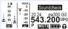 SENNHEISER EW 335 G3-A-EU - Contents of the display Selectable standard display - 3