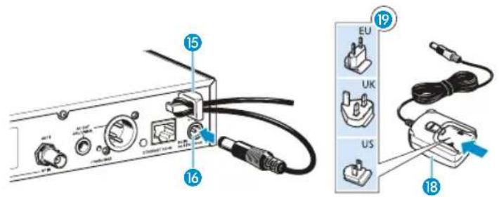 SENNHEISER EW 335 G3-A-EU - Connecting the mains unit - 1