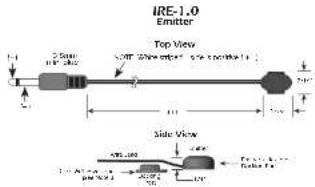 IRE-1.0 Emitter Top View Side View
