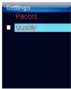 Settings Record ■ Quality