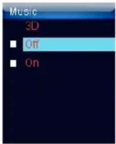 Music 3D ■ Off ■ On