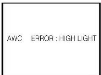 AWC ERROR : HIGH LIGHT