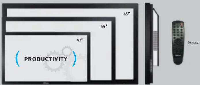 (PRODUCTIVITY) 65" 55" 42" Remote