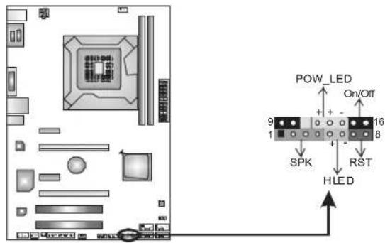 BIOSTAR TH61A - PANEL1: Front Panel Header - 1