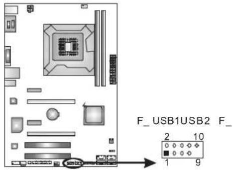 BIOSTAR TH61A - F\_USB1/F\_USB2: Headers for USB 2.0 Ports at Front Panel - 1