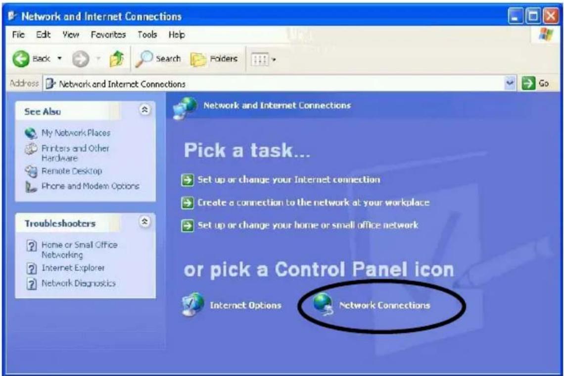 Network and Internet Connections File Edit View Favorites Tools Help Back Search Folders Address Network and Internet Connections Go See Also My Network Places Printers and Other Hardware Remote Desktop Phone and Modem Options Troubleshooters Home or Small Office Networking Internet Explorer Network…