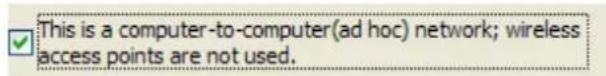 This is a computer-to-computer(ad hoc) network; wireless access points are not used.