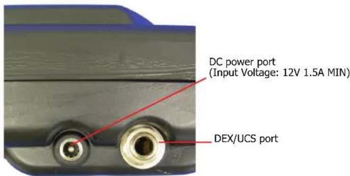 DC power port (Input Voltage: 12V 1.5A MIN) DEX/UCS port