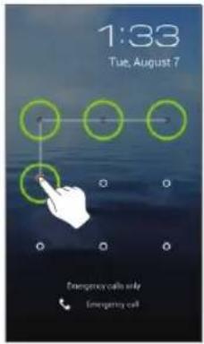 PANTECH Discover - Unlocking the Screen with a Pattern - 1