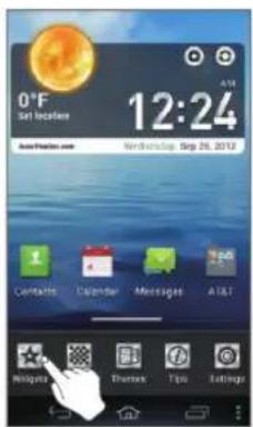 PANTECH Discover - Adding a Widget or Shortcut - 1