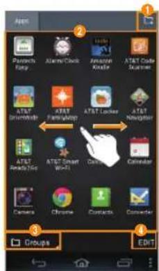 PANTECH Discover - Layout of the Menu Screen - 1