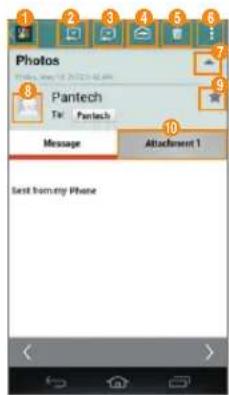 PANTECH Discover - View the message. - 1