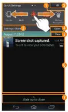 PANTECH Discover - Navigating the Quick Settings, Settings Shortcuts, and Notification Screen - 1