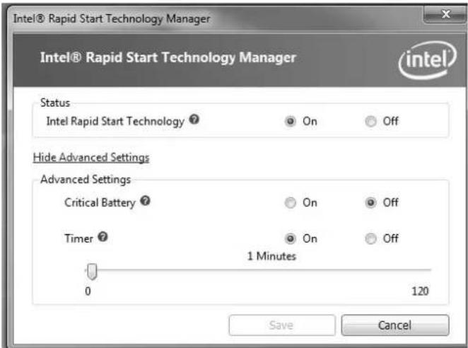 BIOSTAR Hi-Fi Z87X 3D - Step 4: Configuring Intel® Rapid Start Application - 1