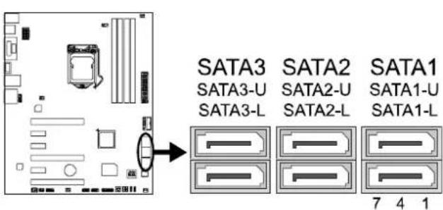BIOSTAR Hi-Fi Z87X 3D - SATA1\~SATA3: Serial ATA 6.0 Gb/s Connectors - 1