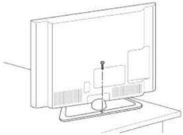 LG 47LA691 - Securing the TV to a table - 1