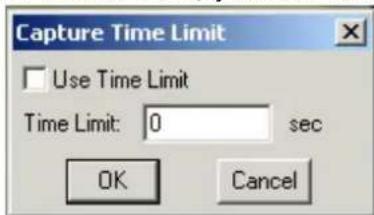 Capture Time Limit Use Time Limit Time Limit: 0 sec OK Cancel