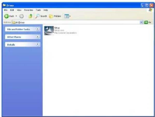 Driver File Edit View Favorites Tools Help Back Search Folders Add to MyDriver File and Folder Tasks Other Places Details Setup Setup not File System Decorations