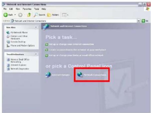 Network and Internet Connections File Edit View Favorites Tools Help Back Search Folders Address Network and Internet Connections See Also My Network Home Intras and Other Hardware Remote Desktop Phone and Modem Options Information Home or Small Office Networking Internet Explorer Network Diagnostics Network and Internet Connections Pick a task... Set up or change your internet connection Create a connection to the network of your workplace Set up or change your base or small office network or pick a Control Panel icon Internet Connection Network Connections
