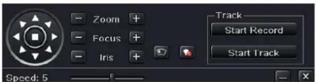 Zoom + Focus + Iris + Track Start Record Start Track Speed: 5