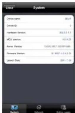 Close System Device name: EEVR Device ID: 0 Hardware Version: 302.0.1.1 MCU Version: 16.24.25 Raw Model Version: 135021M/7-10.0011665 Firmware Version: 3.1.0.7-1.0.2.2.29 Launch Date: 2011-7-29 System Network Online Users