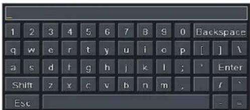 1 2 3 4 5 6 7 8 9 0 Backspace q w e r t y u i o p [ ] \ a s d f g h j k l ; ' Enter Shift z x c v b n m . , / / Esc - =