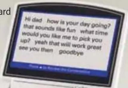 Hi dad how is your day going? that sounds like fun what time would you like me to pick you up? yeah that will work great see you then goodbye